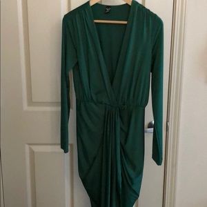 Green long sleeve dress!